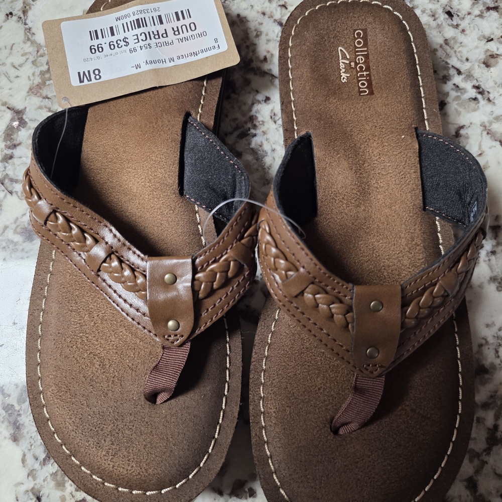 Clarks Womens Brown Size 8 Sandals -STILL AVAILABLE - Picture 6 of 7